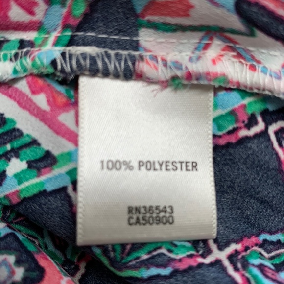 Van Heusen Womens Shirt Size Small Petite Multi Color Pink Button Sleeves Cruise - Picture 10 of 11